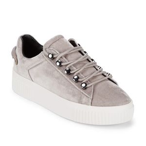 Kendall and Kylie velvet studded sneakers